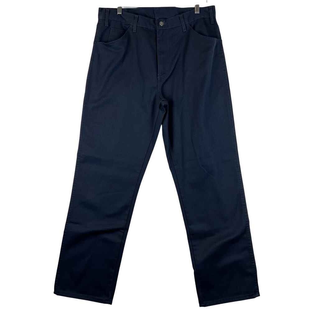 Dickies Pants Mens 36x32 Carpenter Utility Workwear Navy Blue Painter